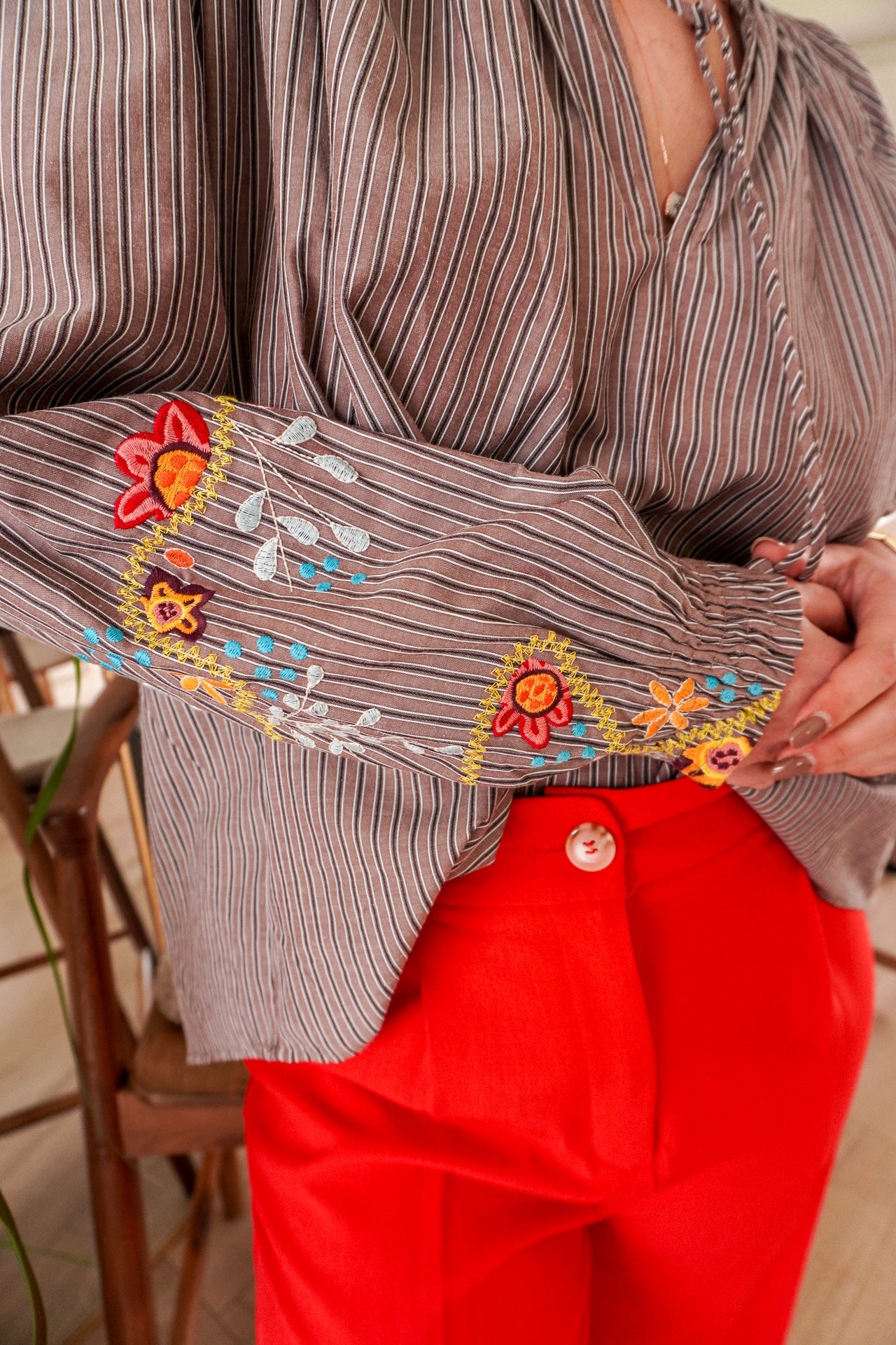 Chemise Dane Rayures Choco