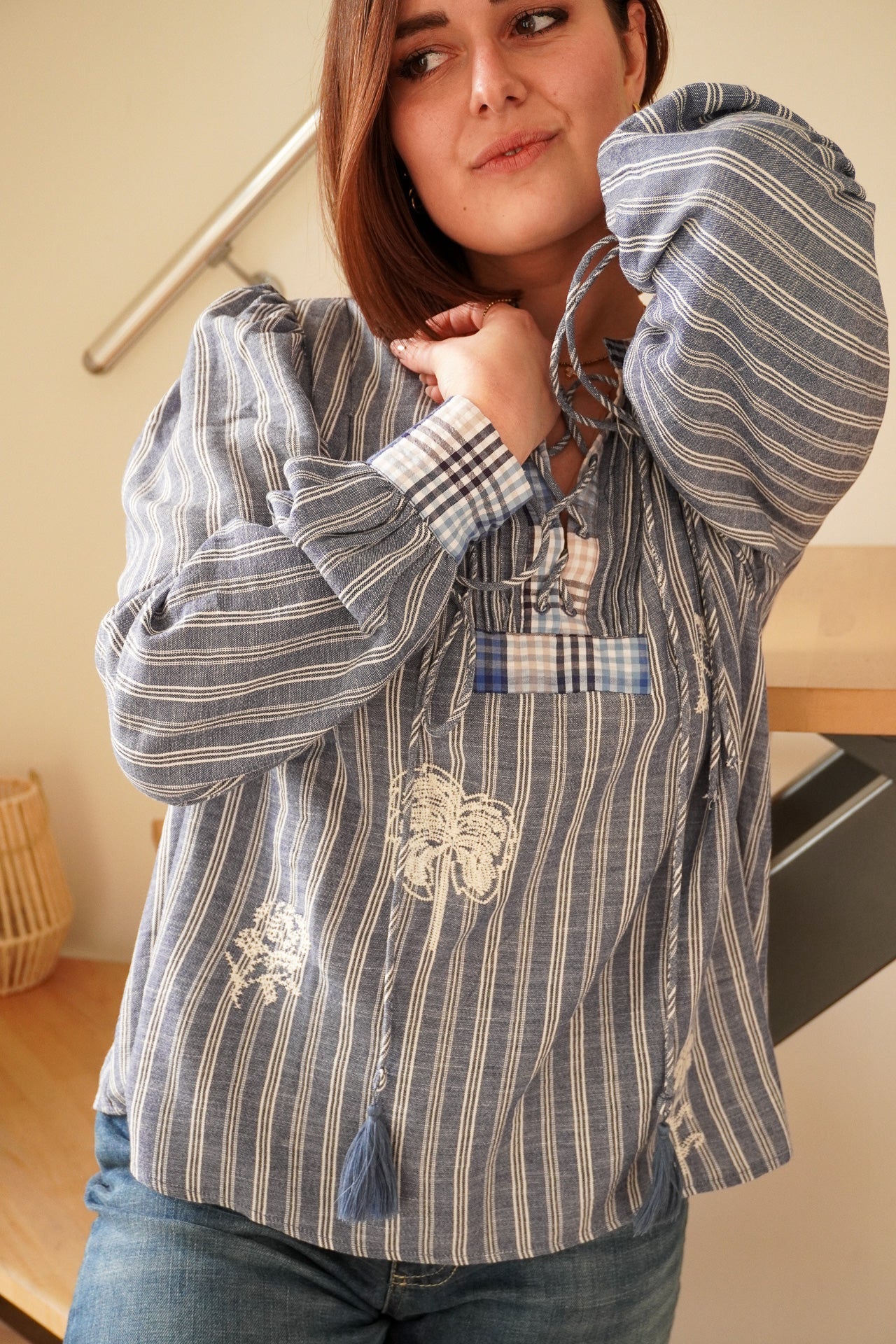 Blouse Louna Rayures Bleues