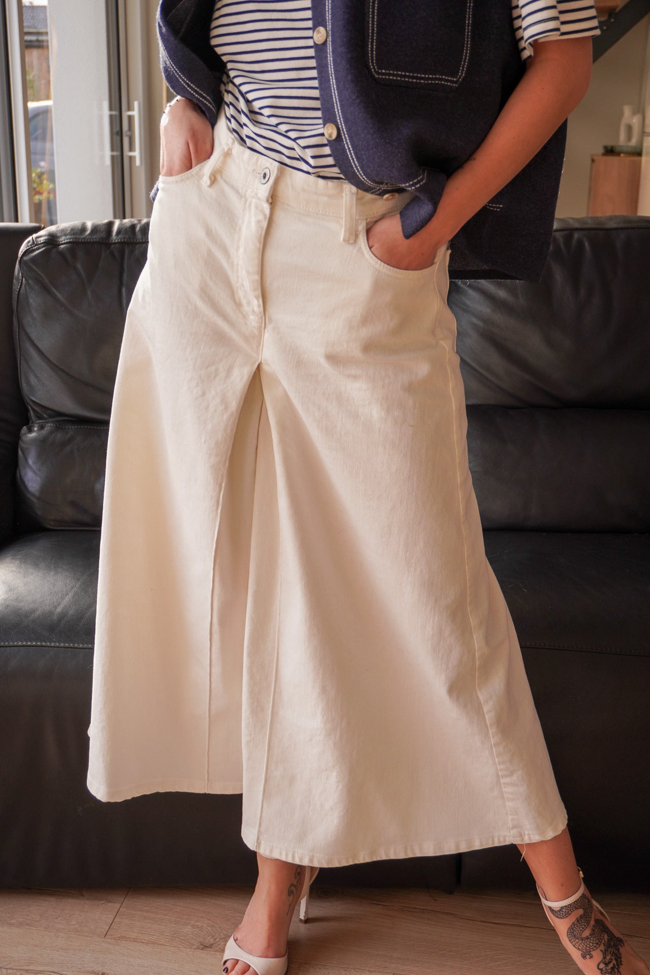 Jupe culotte Mariette Blanc